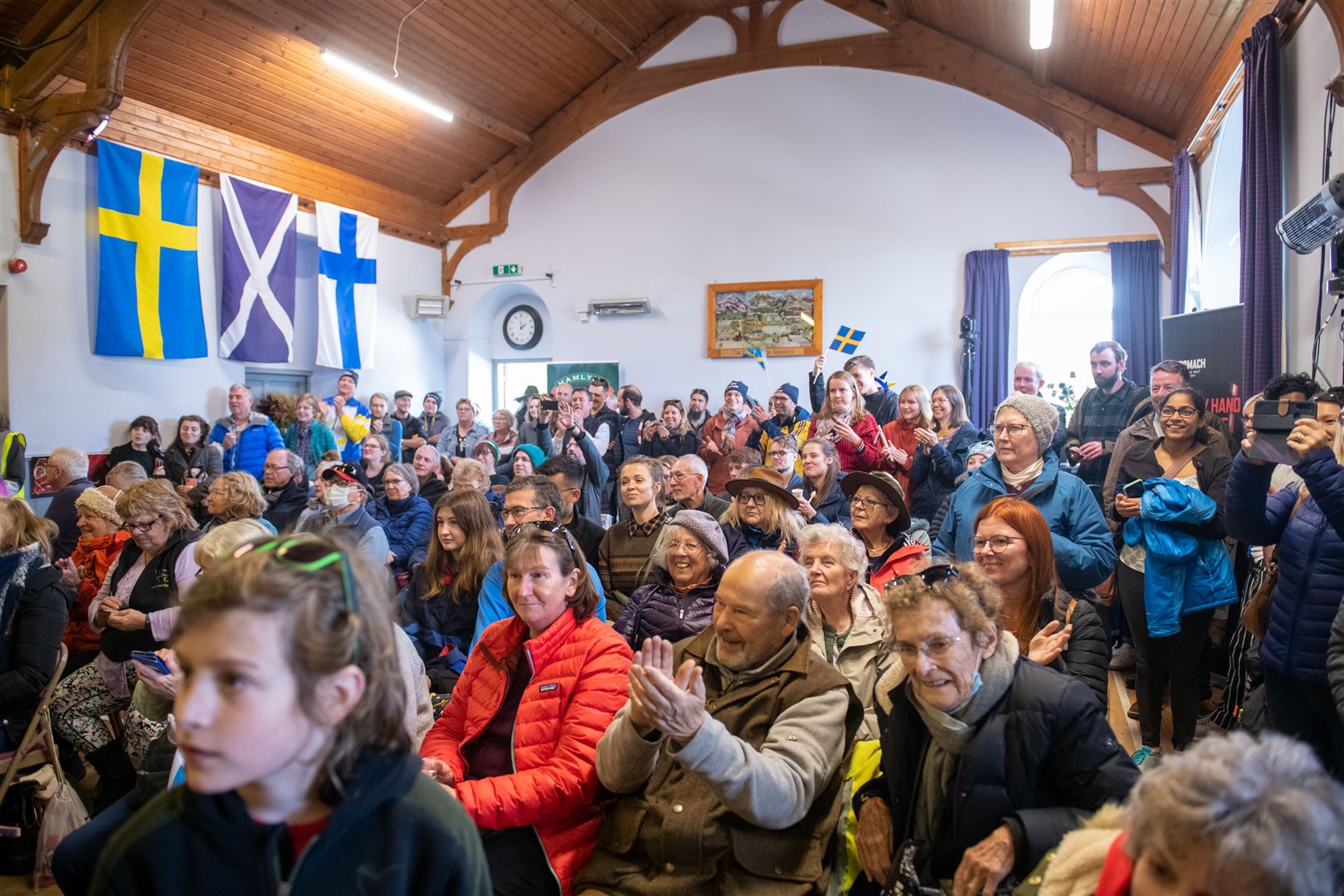 There was a packed audience in Carrbridge Village Hall for the announcement of the winners. Picture: Callum Mackay.