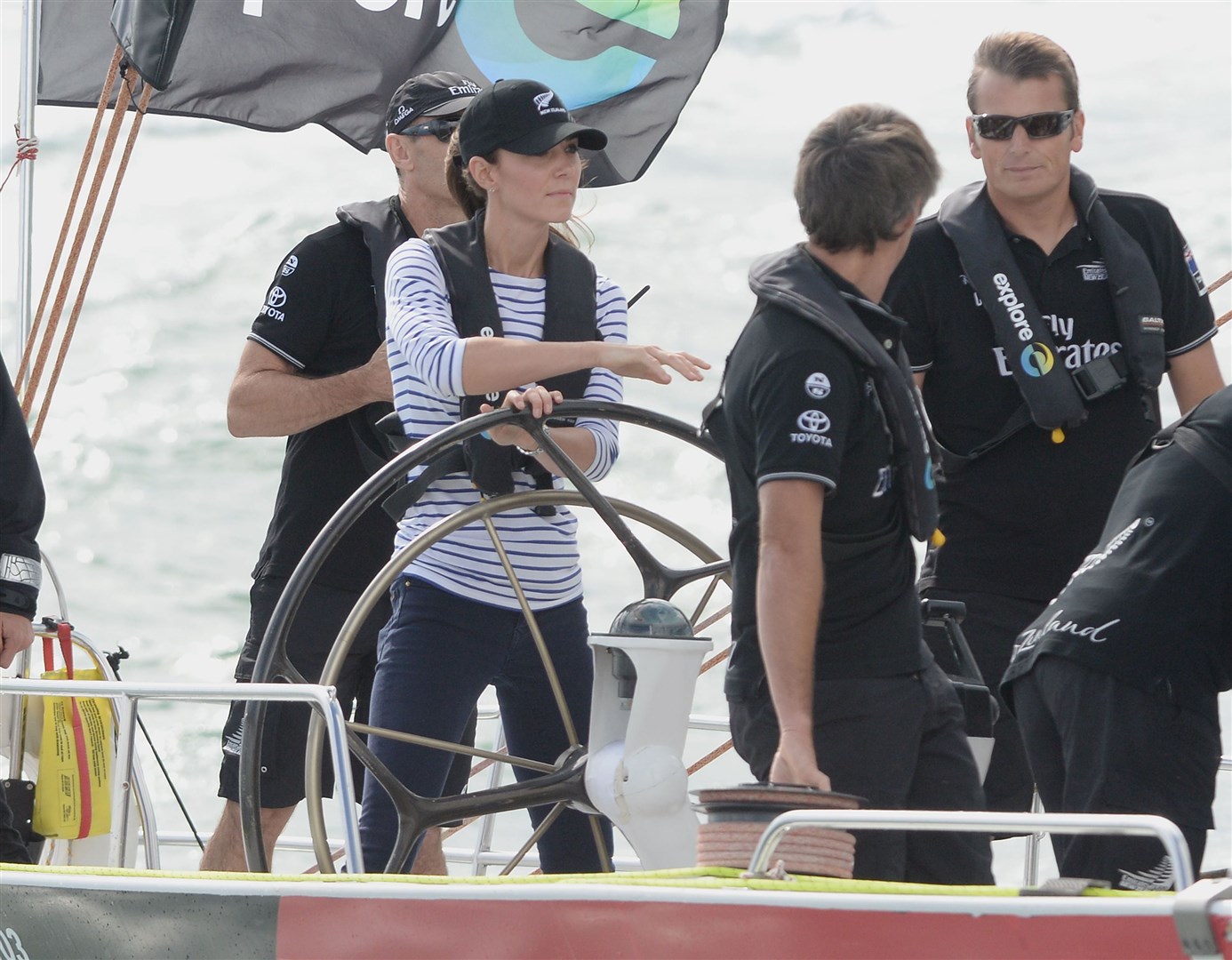 Kate racing against William on two Emirates Team New Zealand America’s Cup yachts in 2014 (Anthony Devlin/PA)