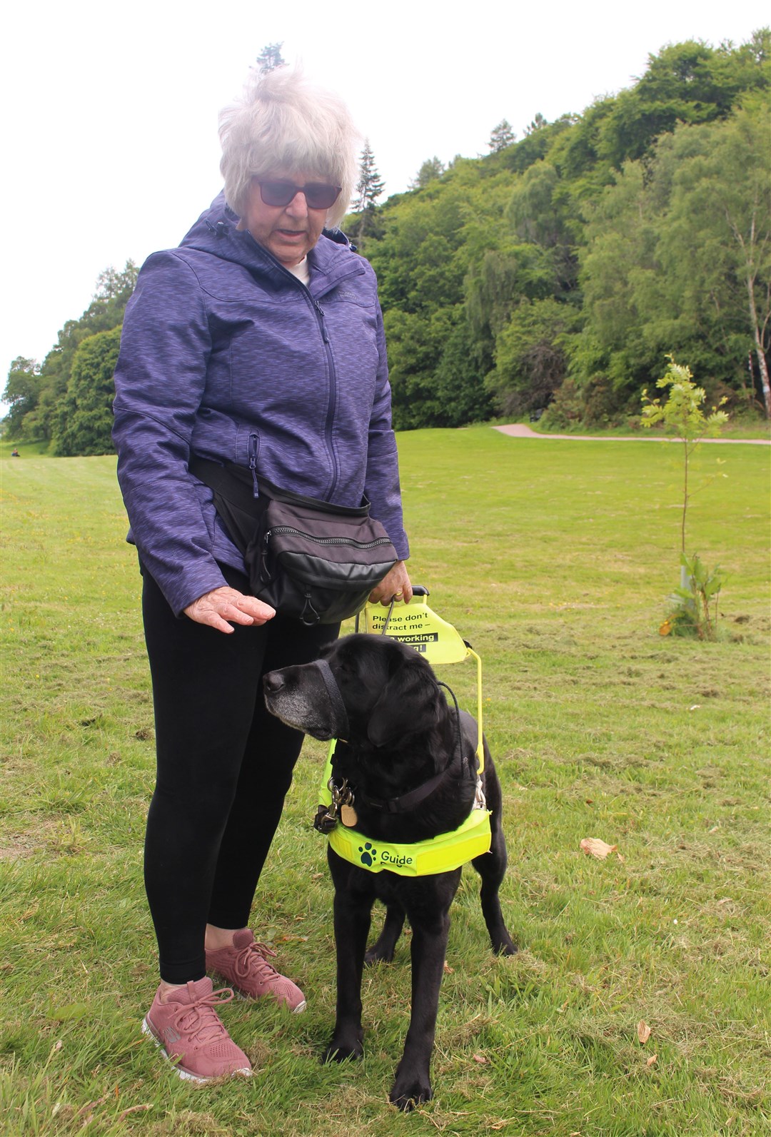 Sandra Black with her guide dog Bonnie.