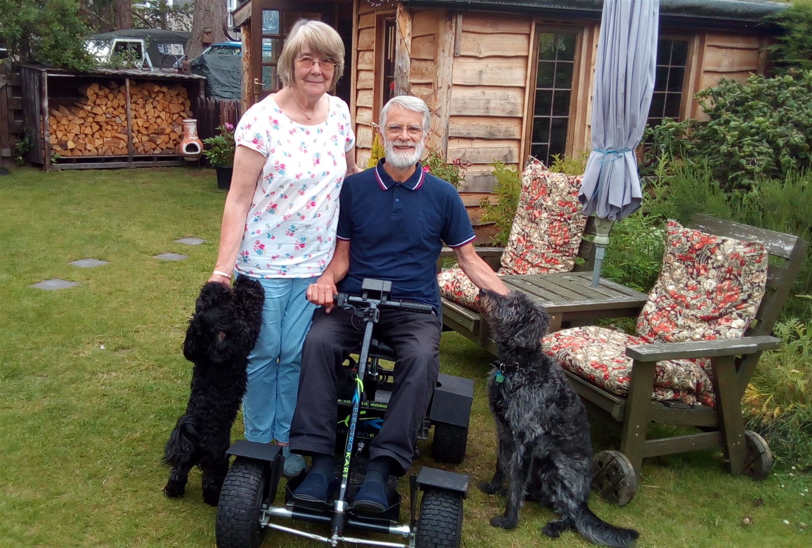 2019: Frank on his scooter, which took him from his front door to the top of Cairngorm to raise funds for the fight against the rare disease he had suffered since 2014. (Picture: Tom Ramage)