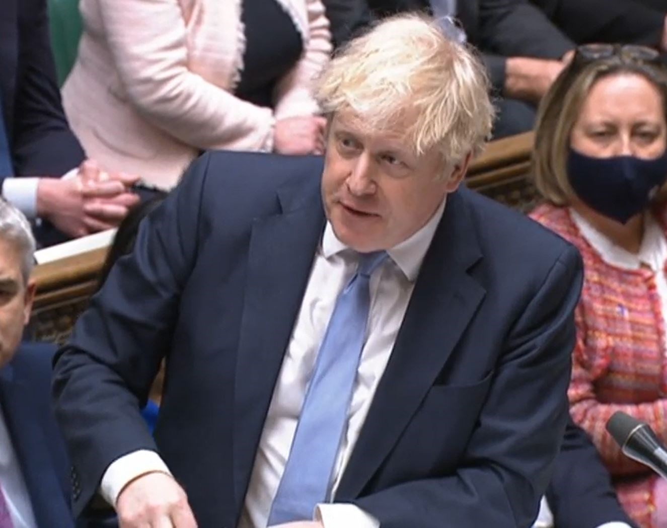 Prime Minister Boris Johnson speaks during Prime Minister’s Questions in the House of Commons, London (House of Commons/PA)