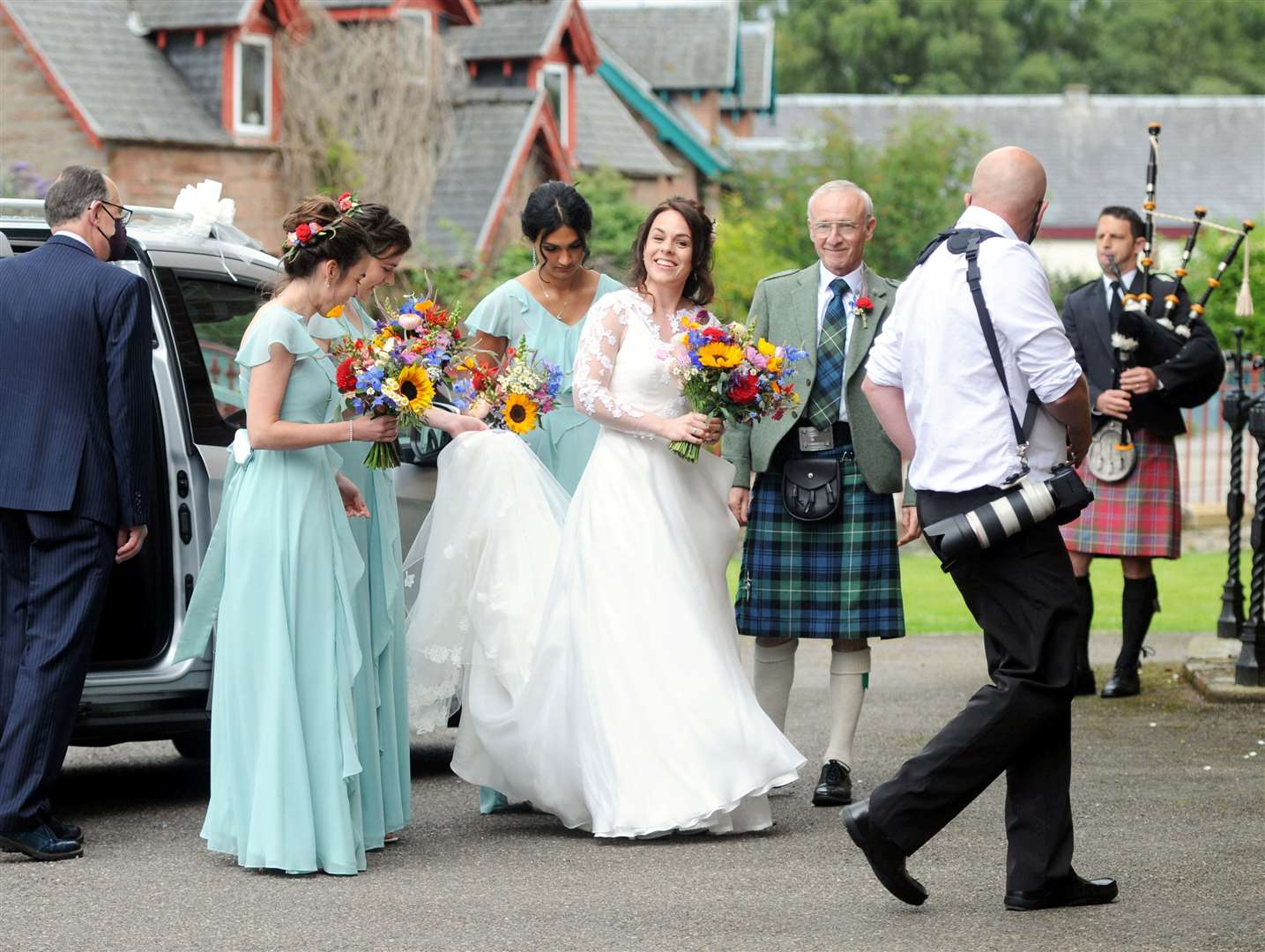 Kate Forbes arriving at the Dingwall and Strathpeffer Free Church. Picture: James Mackenzie